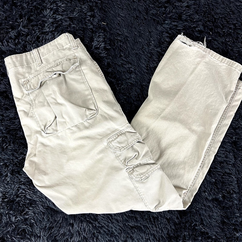 wrangler tan cargo pants size 34x30